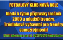 FK NOVÁ ROLE hledá trenéry k týmu Přípravky