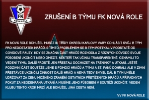 Zrušení B týmu FK Nová Role před jarní čáastí soutěže