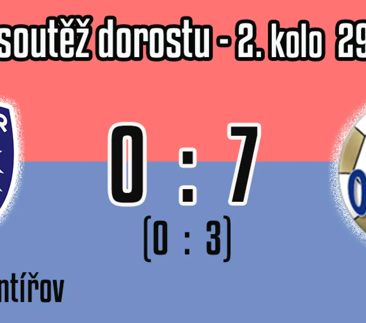 Vstup do soutěže se dorostu vůbec nepovedl