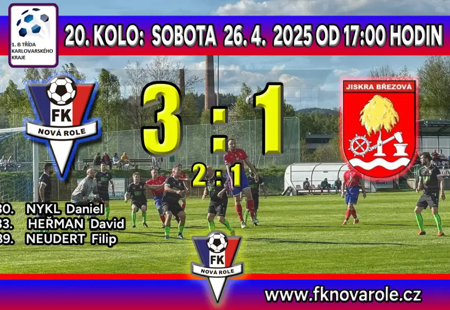 FKNR - Jiskra Březová 3 - 1