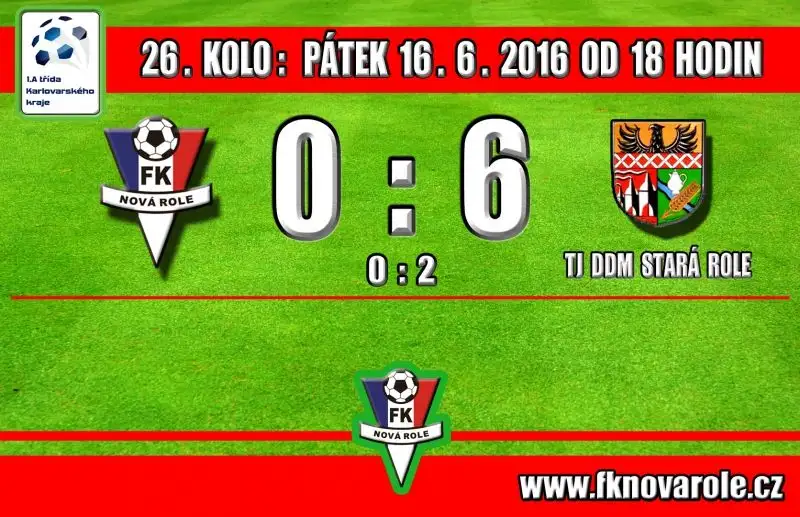 OSTUDNÁ PORÁŽKA NA ZÁVĚR SOUTĚŽE!!  FKNR  -  TJ DDM STARÁ ROLE  0 - 6