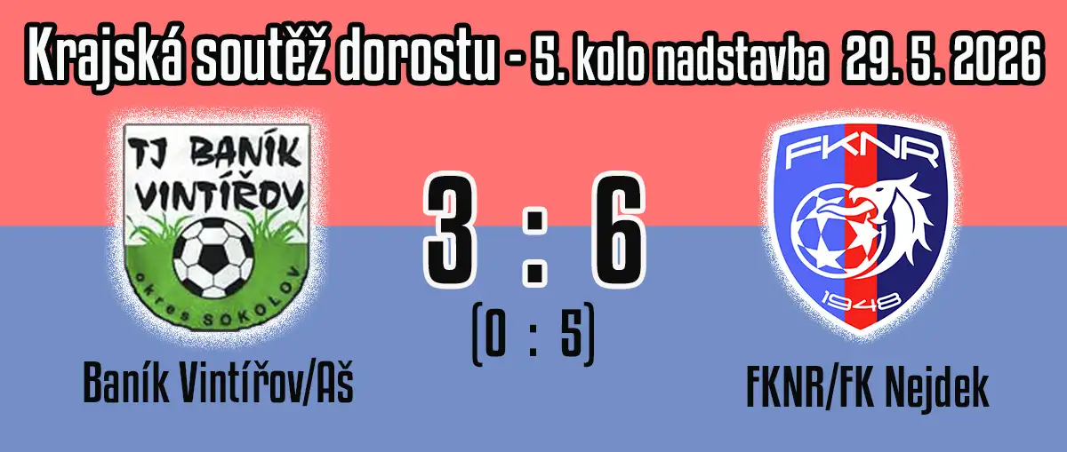 Ve Vintířově byl zápas dvou rozdílných poločasů!