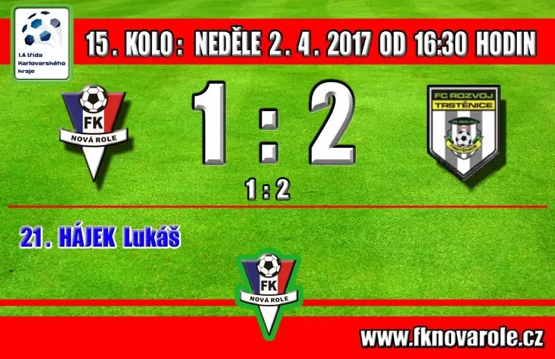 A týmu se nedaří. Prohrál i doma: FKNR  -  ROZVOJ TRSTĚNICE  1 : 2