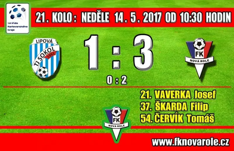 Z NEBEZPEČNÉ LIPOVÉ VEZEME TŘI BODY: SOKOL LIPOVÁ  -  FKNR  1 : 3