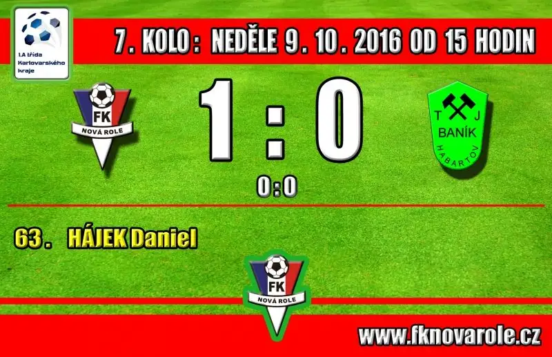 UTKÁNÍ ROZHODLA JEDINÁ BRANKA: FKNR - BANÍK HABARTOV 1 : 0