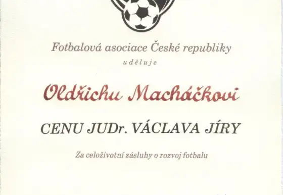Olda Macháček  - Cena JUDr. Václava Jíry