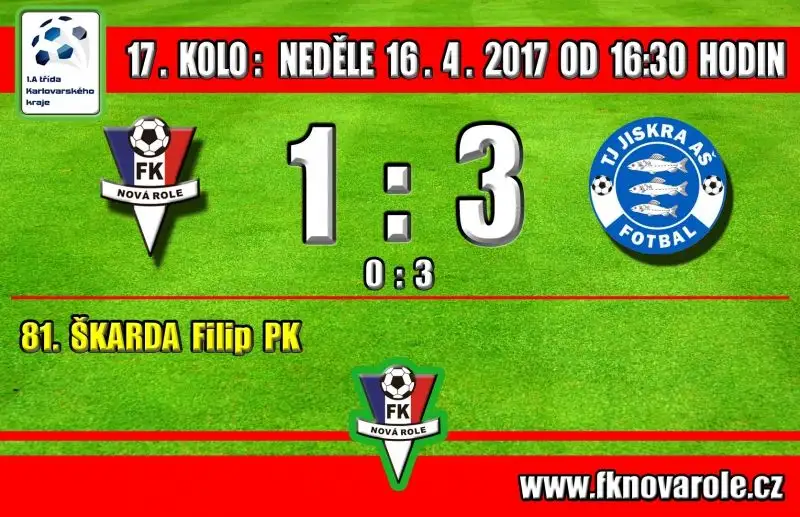 OPĚT DOMÁCÍ PORÁŽKA: FKNR  -  JISKRA AŠ  1 : 3