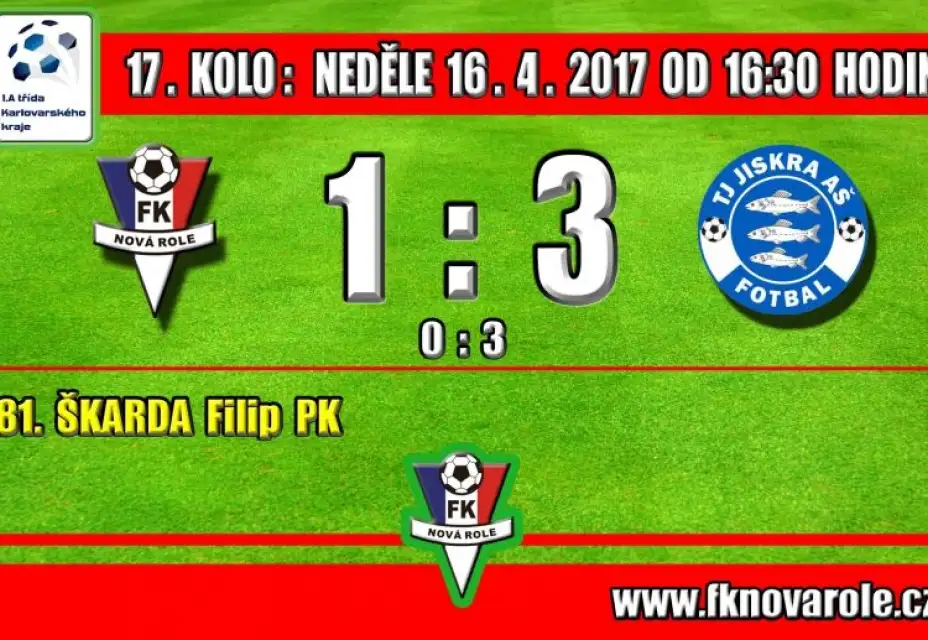 OPĚT DOMÁCÍ PORÁŽKA: FKNR  -  JISKRA AŠ  1 : 3