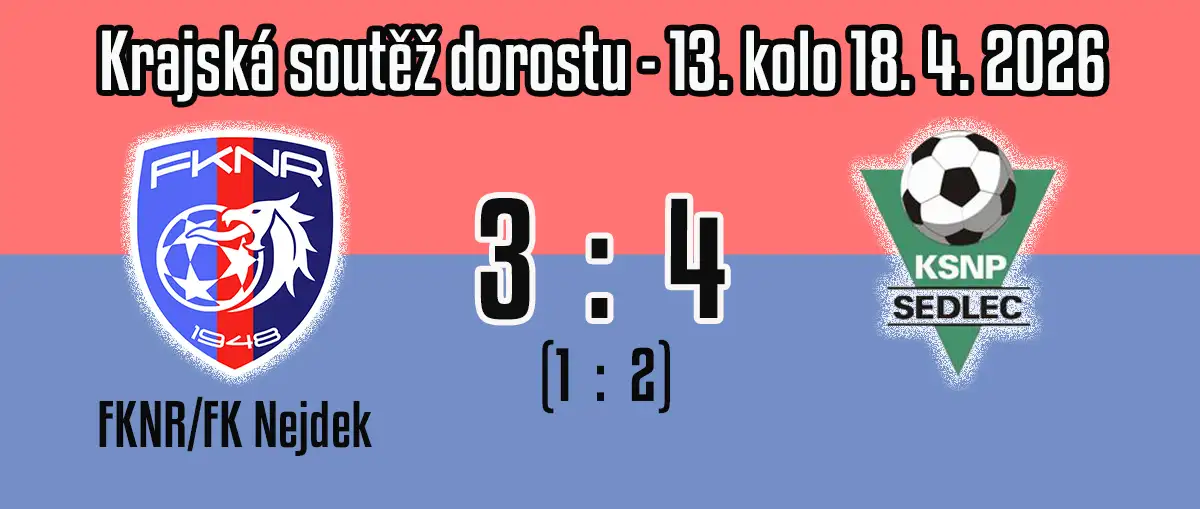 Dorostenci podlehli rezervě Sedlece.