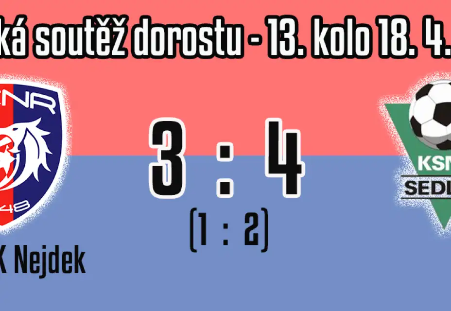 Dorostenci podlehli rezervě Sedlece.