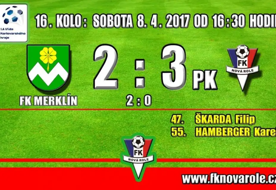 PREMIÉROVÉ BODY JARA: FK EP MERKLÍN  -  FKNR  2 : 3 PO PK