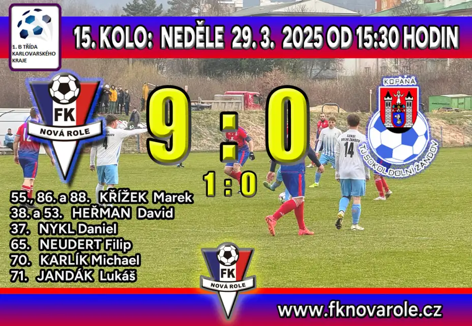 FKNR - Sokol Dolní Žandov 9 - 0