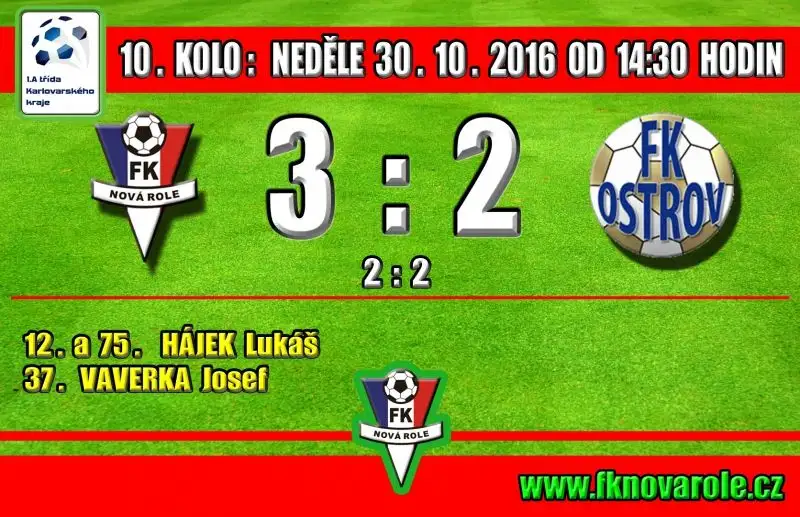 CENNÁ VÝHRA S TĚŽKÝM SOUPEŘEM:  FKNR  -  FK OSTROV 
