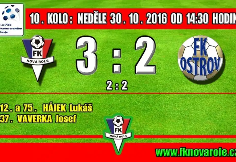 CENNÁ VÝHRA S TĚŽKÝM SOUPEŘEM:  FKNR  -  FK OSTROV 